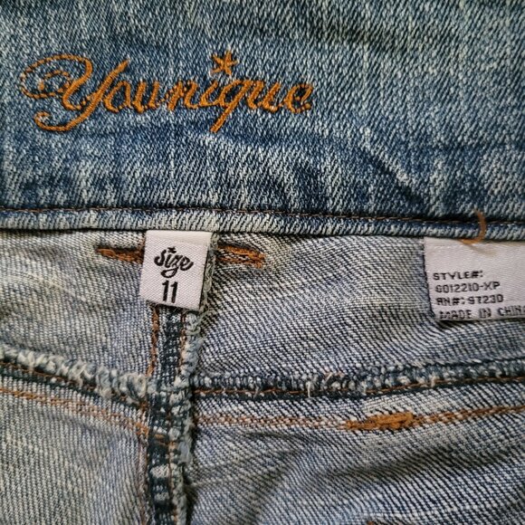 Vintage Younique Embellished Jeans Junior Size 11 - Picture 2 of 10